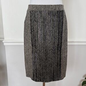 J. Crew Collection Lambswool Black and White Pencil Skirt 11320 2